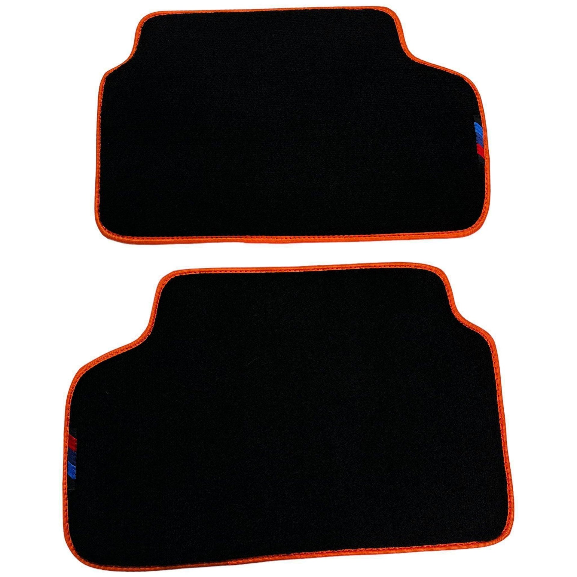 Black Mats For BMW iX1 - U11 SUV | Orange Trim - AutoWin