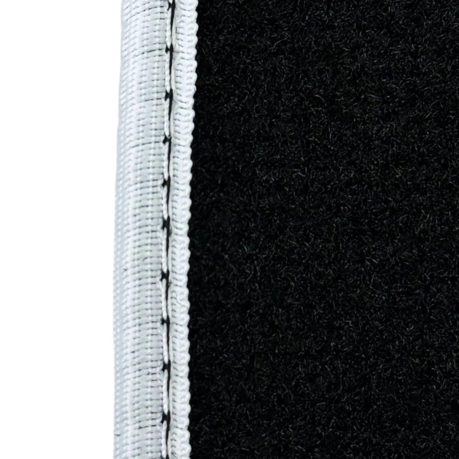 Black Mats For BMW M3 E46 | White Trim - AutoWin