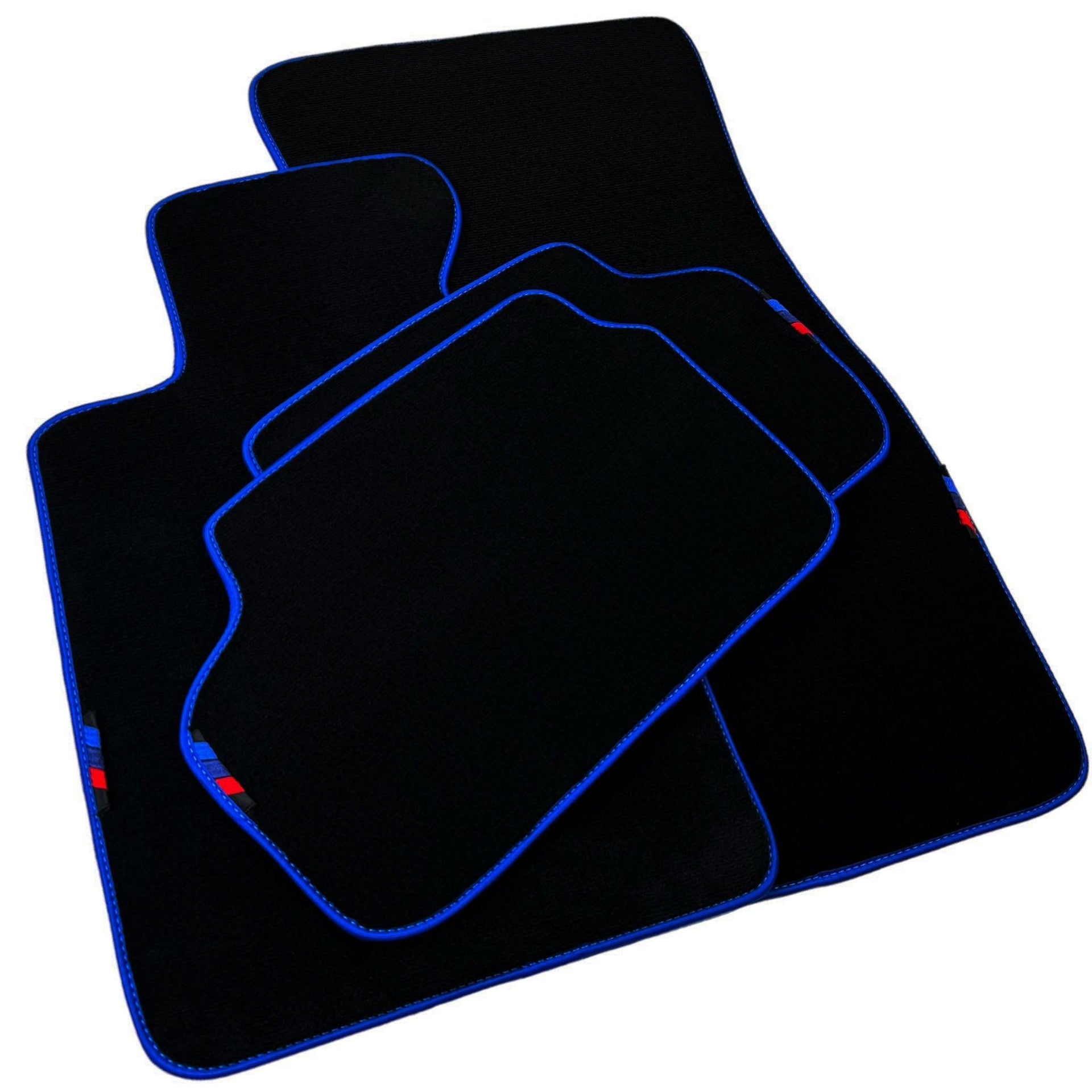 Black Mats For BMW M5 E39 | Blue Trim - AutoWin