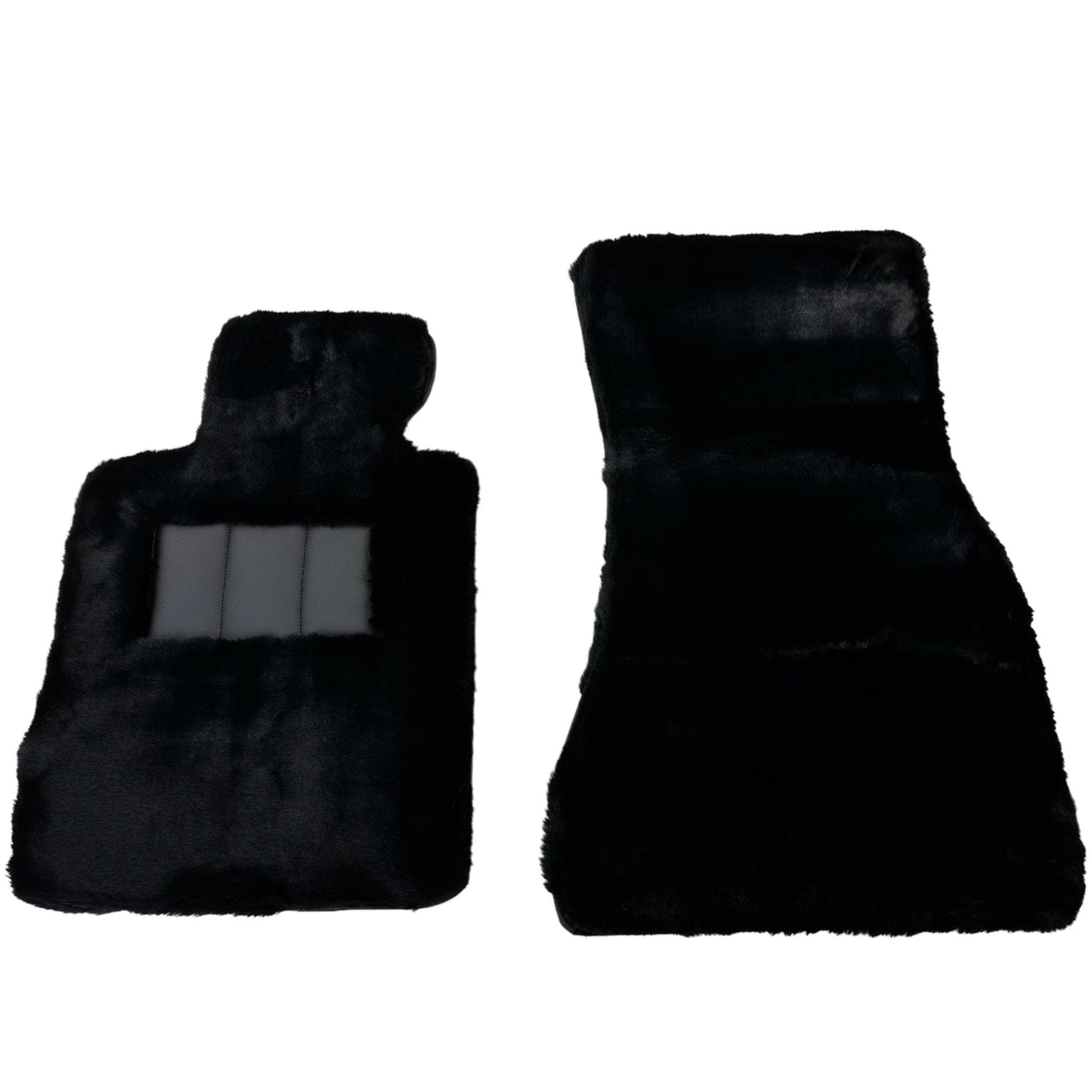 Black Sheepskin Floor Floor Mats For BMW 7 Series G11 - AutoWin