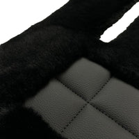 Black Sheepskin Floor Mats For Mercedes Benz E-Class W214 Sedan (2023-2024) | ER56 Design - AutoWin