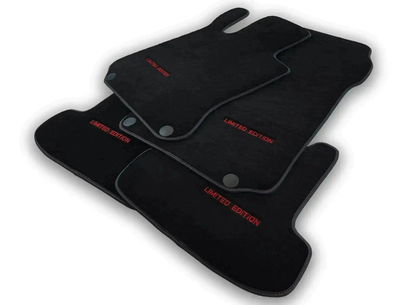 Black Sheepskin Floor Mats For Mercedes Benz GLE-Class V167 Allrounder - 5 Seats (2019-2023) | ER56 Design - AutoWin
