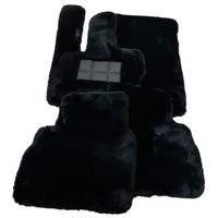 Black Sheepskin Floor Mats For Mercedes Benz S-Class W140 (1991-1998) | ER56 Design - AutoWin