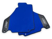 Blue Floor Mats For Ferrari 360 Modena 1999-2005 With Carbon Fiber Leather - AutoWin