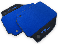 Blue Floor Mats For Ferrari 488 Spider 2015-2022 With Alcantara Leather - AutoWin