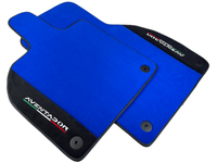 Blue Floor Mats for Lamborghini Aventador With Alcantara Leather - AutoWin