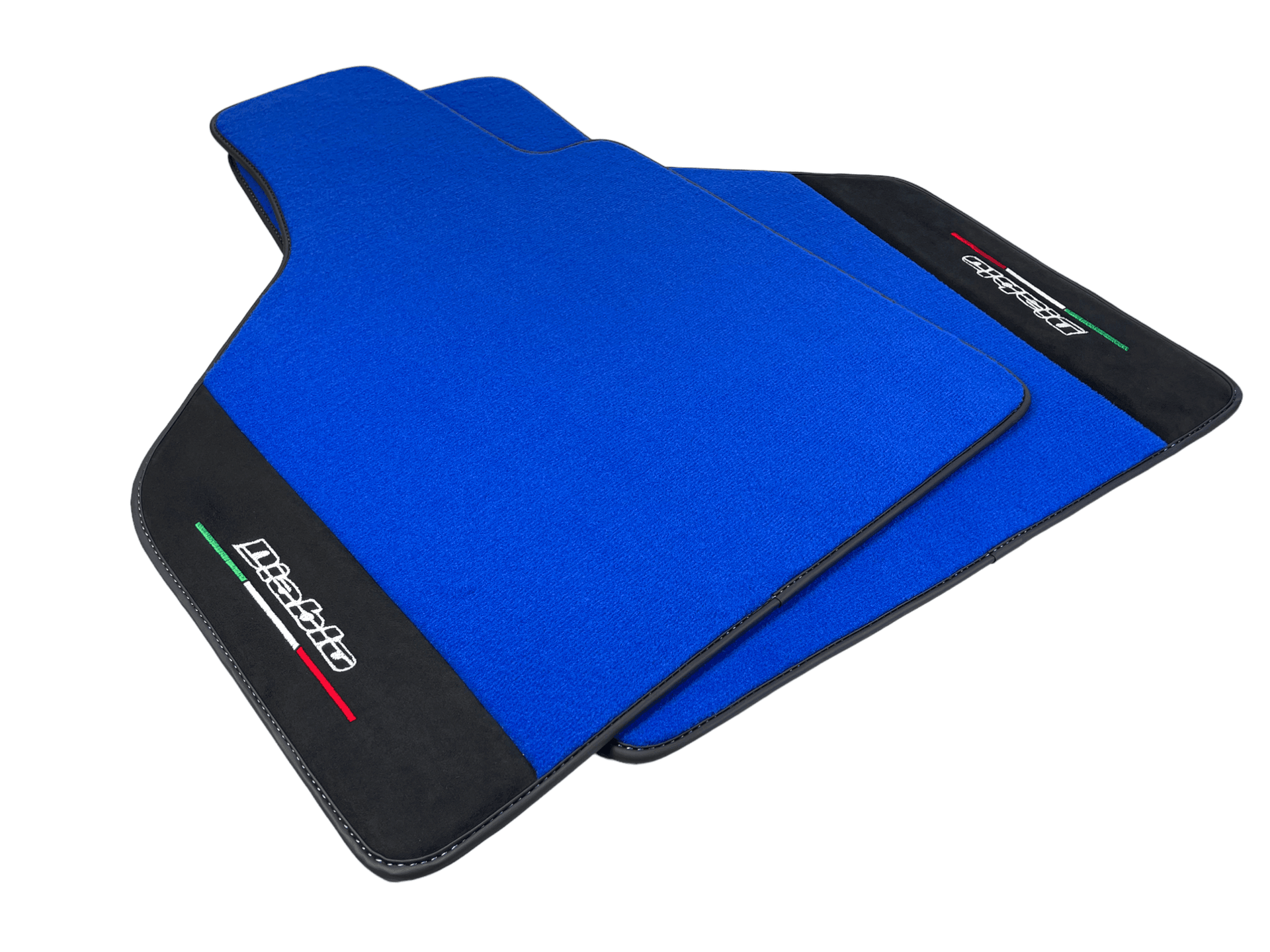 Blue Floor Mats for Lamborghini Diablo 1990-2001 With Alcantara Leather - AutoWin