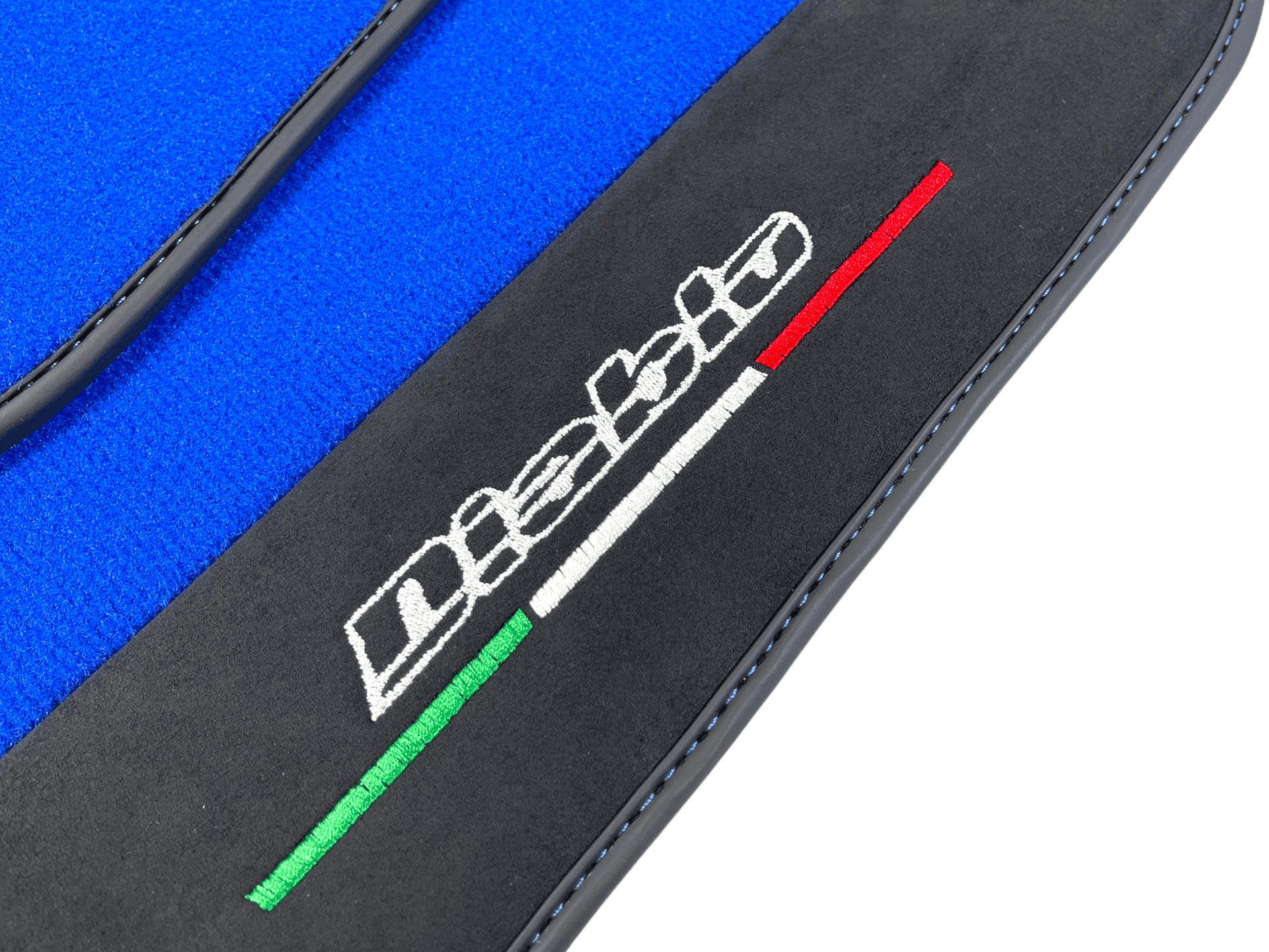 Blue Floor Mats for Lamborghini Diablo 1990-2001 With Alcantara Leather - AutoWin