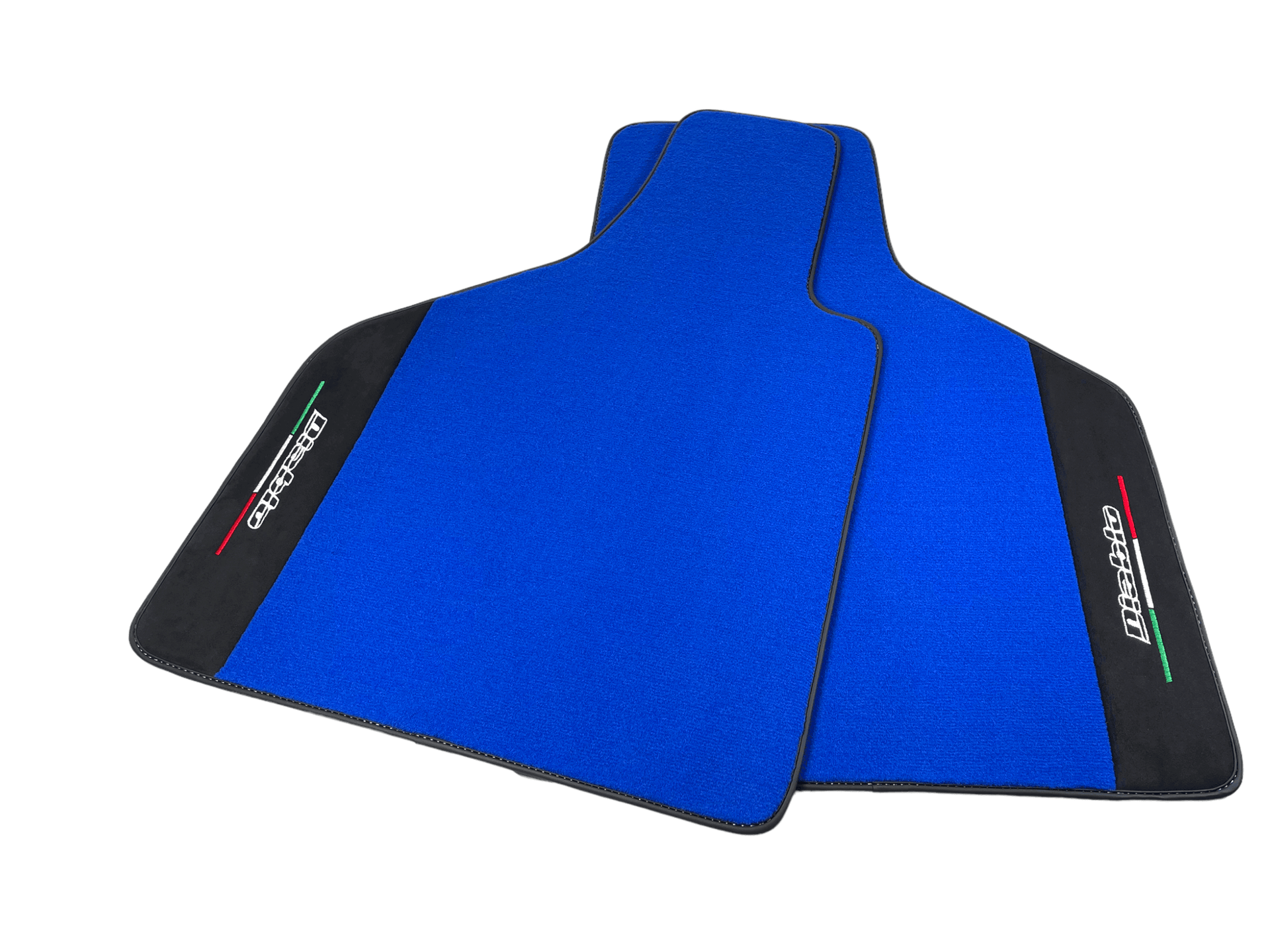 Blue Floor Mats for Lamborghini Diablo 1990-2001 With Alcantara Leather - AutoWin