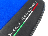 Blue Floor Mats for Lamborghini Huracan With Alcantara Leather - AutoWin