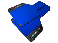 Blue Floor Mats for Lamborghini Huracan With Carbon Fiber Leather - AutoWin