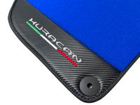 Blue Floor Mats for Lamborghini Huracan With Carbon Fiber Leather - AutoWin