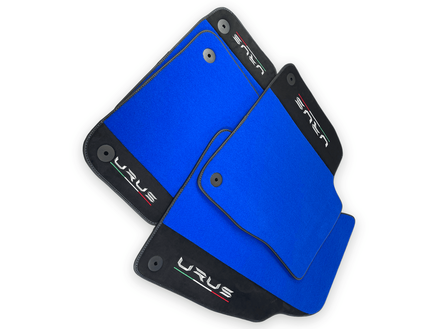 Blue Floor Mats For Lamborghini Urus With Alcantara Leather - AutoWin