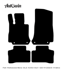 Blue Floor Mats For Mercedes Benz GLC-Class X253 SUV (2019-2023) Hybrid | Limited Edition - AutoWin