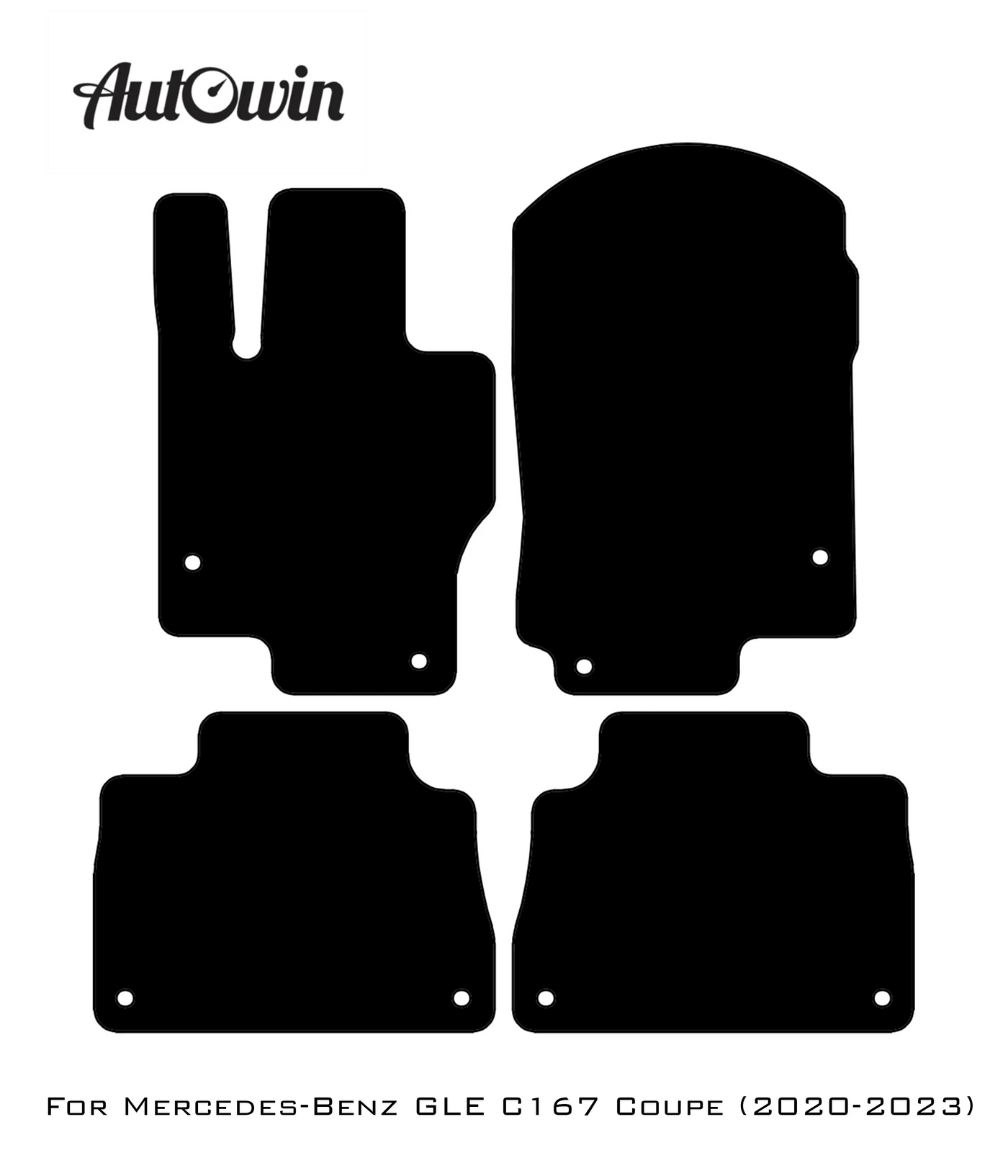 Blue Floor Mats For Mercedes Benz GLE-Class C167 Coupe (2020-2023) | Limited Edition - AutoWin