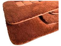 Brown Sheepskin Floor Mats For Rolls Royce Wraith 2013-2023 Er56 Design - AutoWin