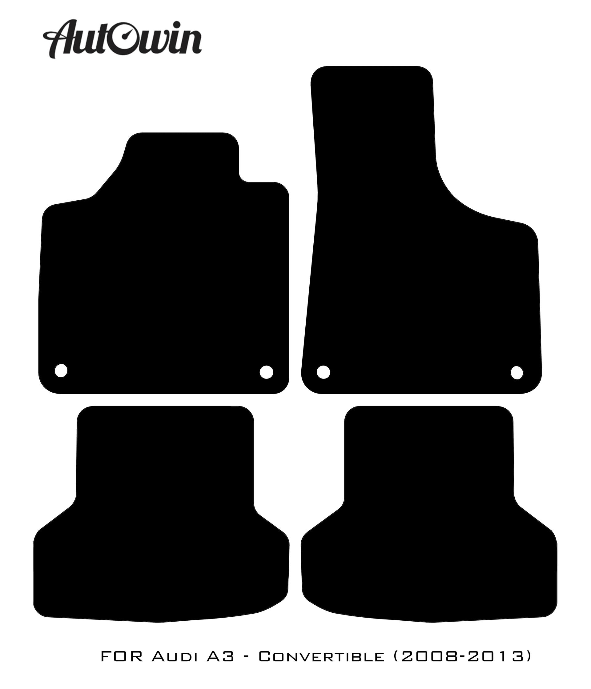 Dark Blue Floor Mats for Audi A3 - Convertible (2008-2013) | ER56 Design - AutoWin