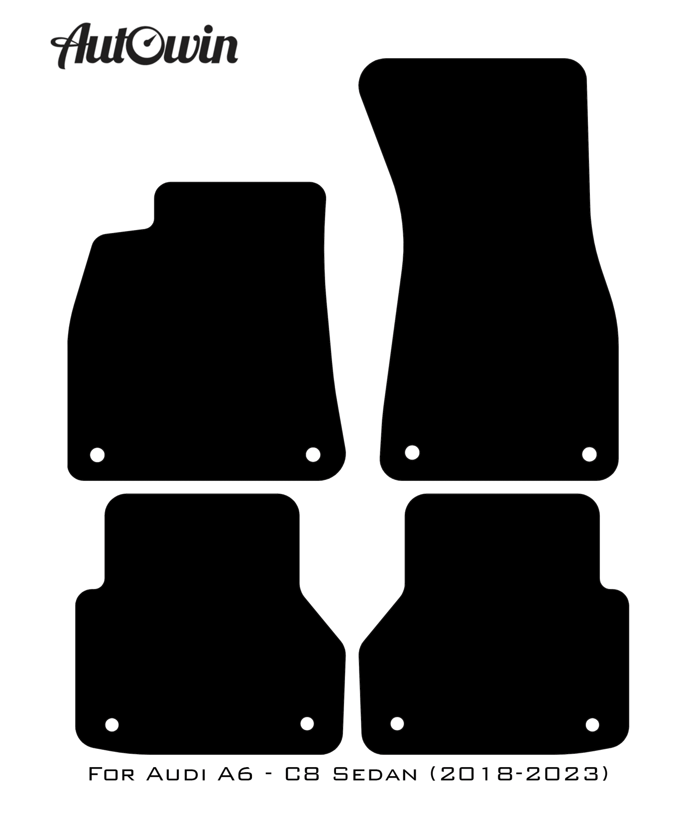 Dark Blue Floor Mats for Audi A6 - C8 Sedan (2018-2023) | ER56 Design - AutoWin