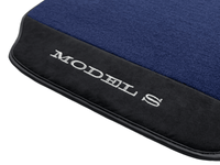 Dark Blue Floor Mats For Tesla Model S With Alcantara Leather - AutoWin