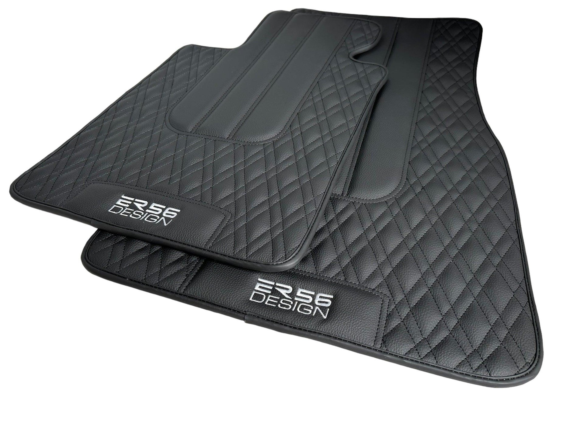 Floor Mats For BMW 1 Series E88 Convertible Black Leather Er56 Design - AutoWin