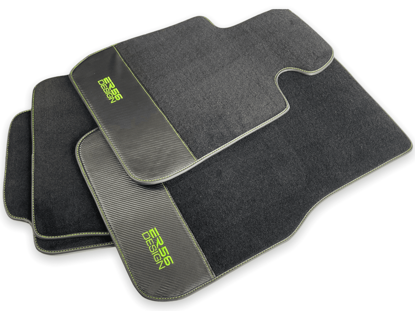 Floor Mats For BMW 2 Series F44 Gran Coupe Carbon Leather Er56 Design - AutoWin