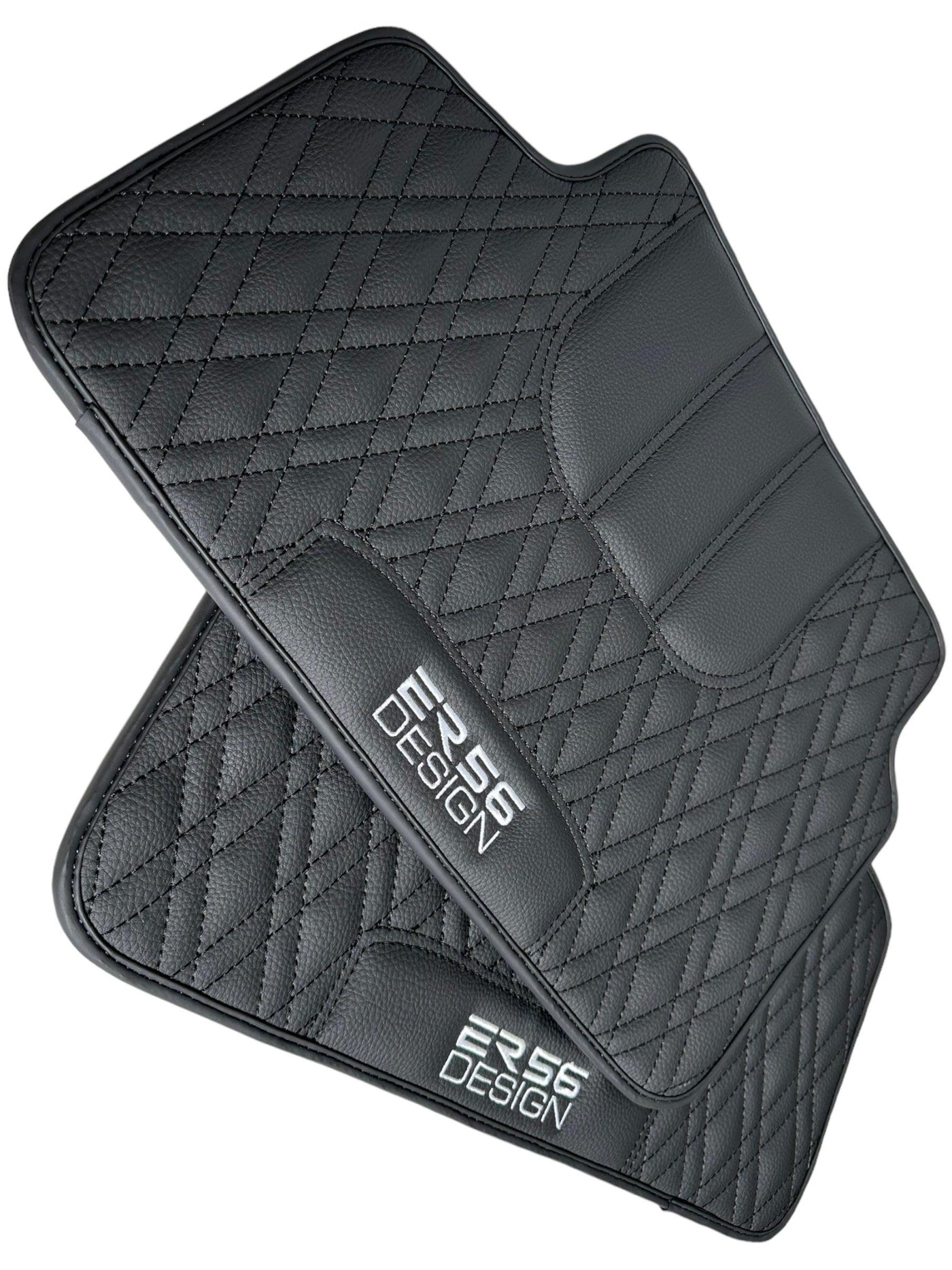 Floor Mats For BMW 3 Series F30 Black Leather Er56 Design - AutoWin