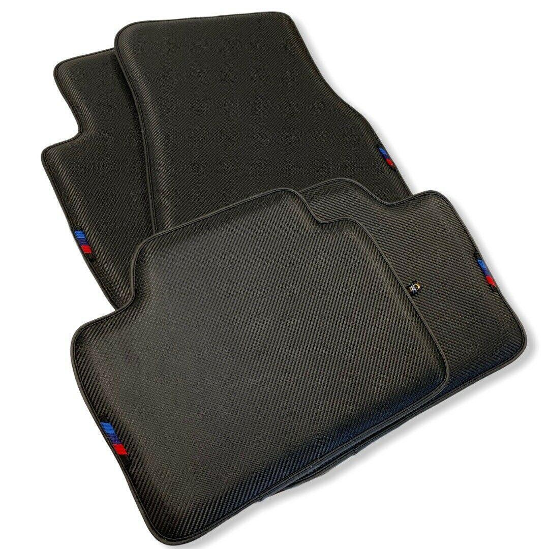 Floor Mats For BMW 5 Series E34 Sedan Autowin Brand Carbon Fiber Leather - AutoWin