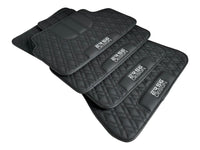 Floor Mats For BMW 7 Series G12 Black Leather Er56 Design - AutoWin