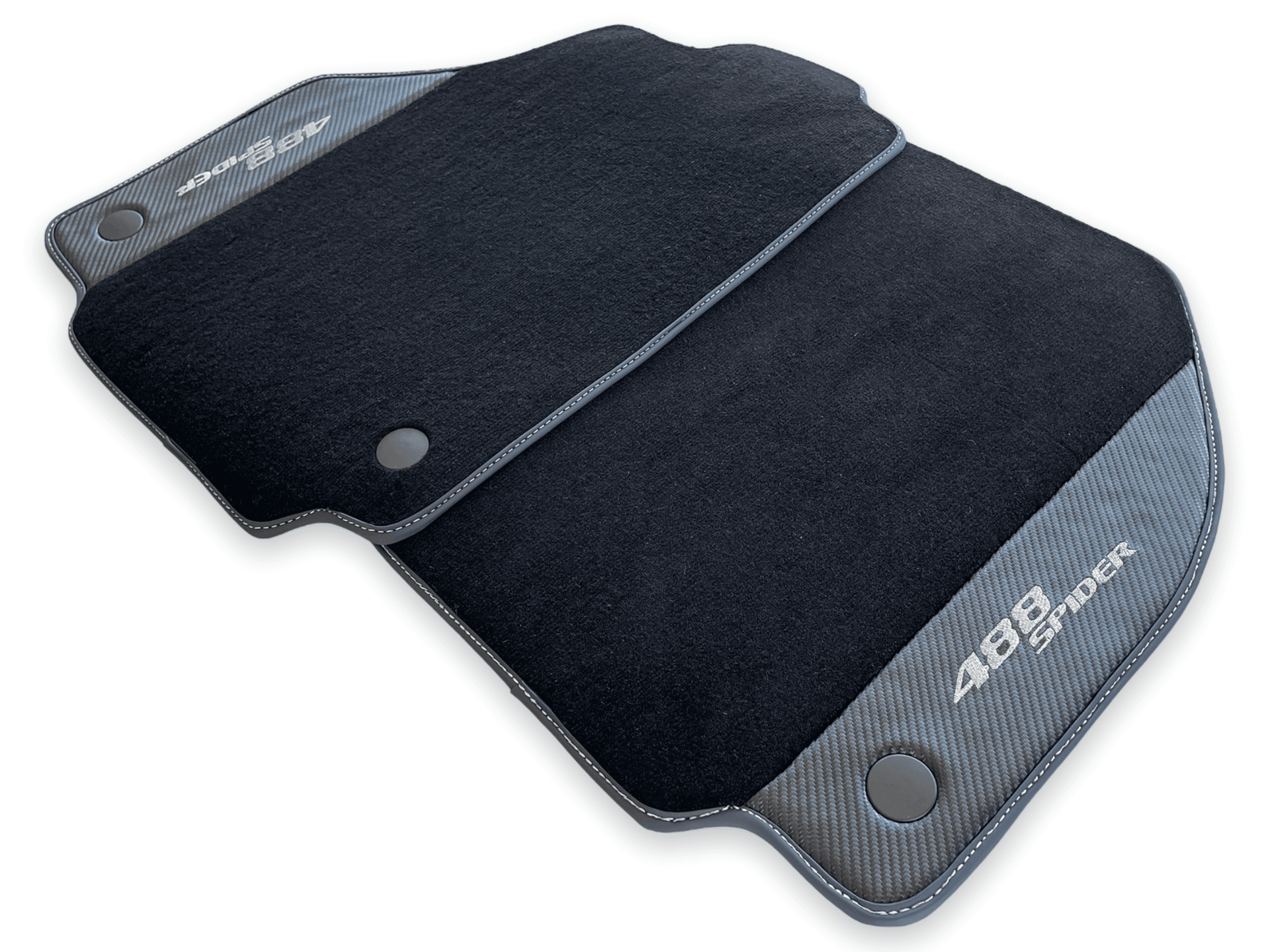 Floor Mats For Ferrari 488 Spider 2015-2022 Carbon Fiber AutoWin Brand IT Edition - AutoWin