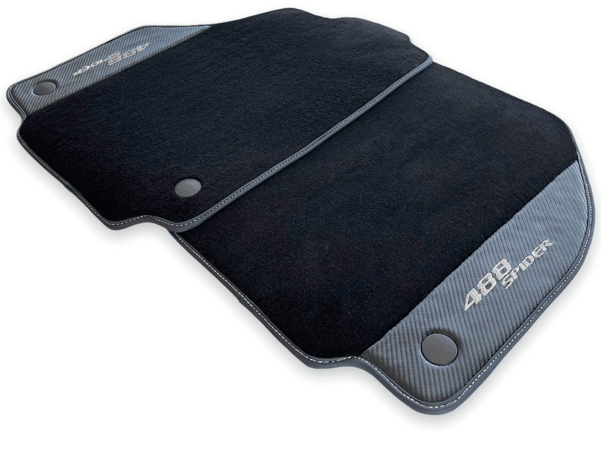 Floor Mats For Ferrari 488 Spider 2015-2022 Carbon Fiber AutoWin Brand IT Edition - AutoWin
