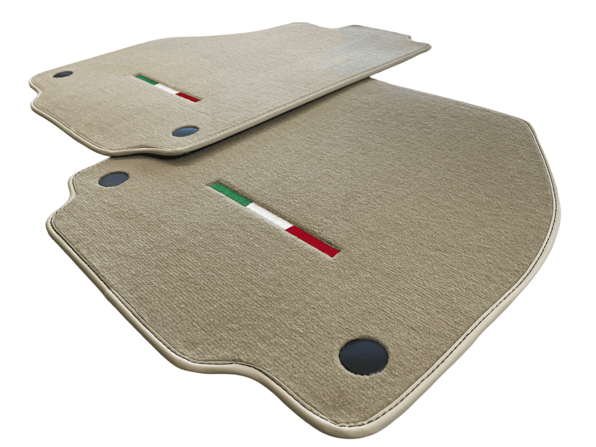 Floor Mats For Ferrari F8 Tributo (2019-2023) Beige Italian Edition - AutoWin