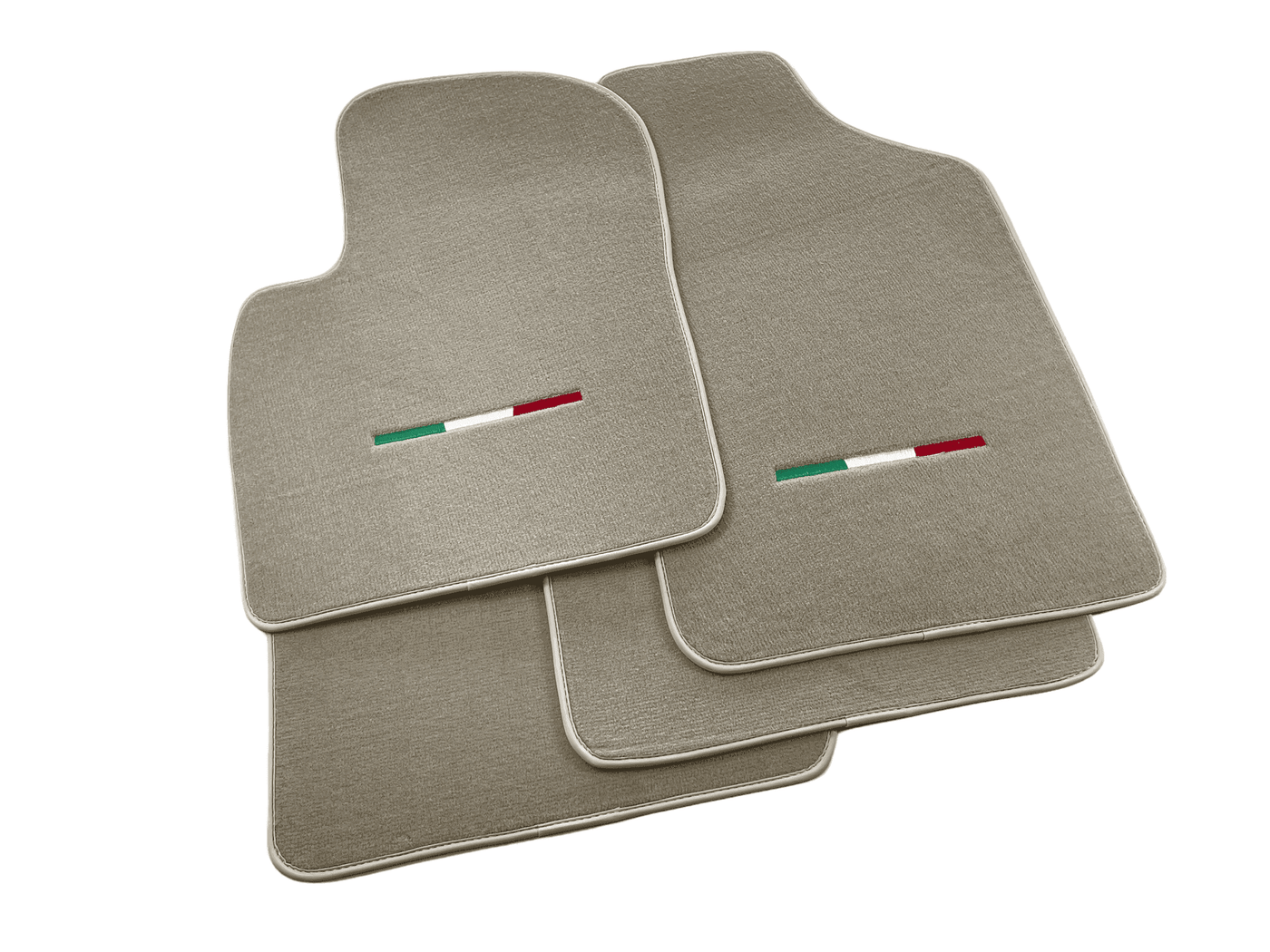 Italian Edition Beige Floor Mats for Fiat 500X (2018-2024) Convertible - AutoWin