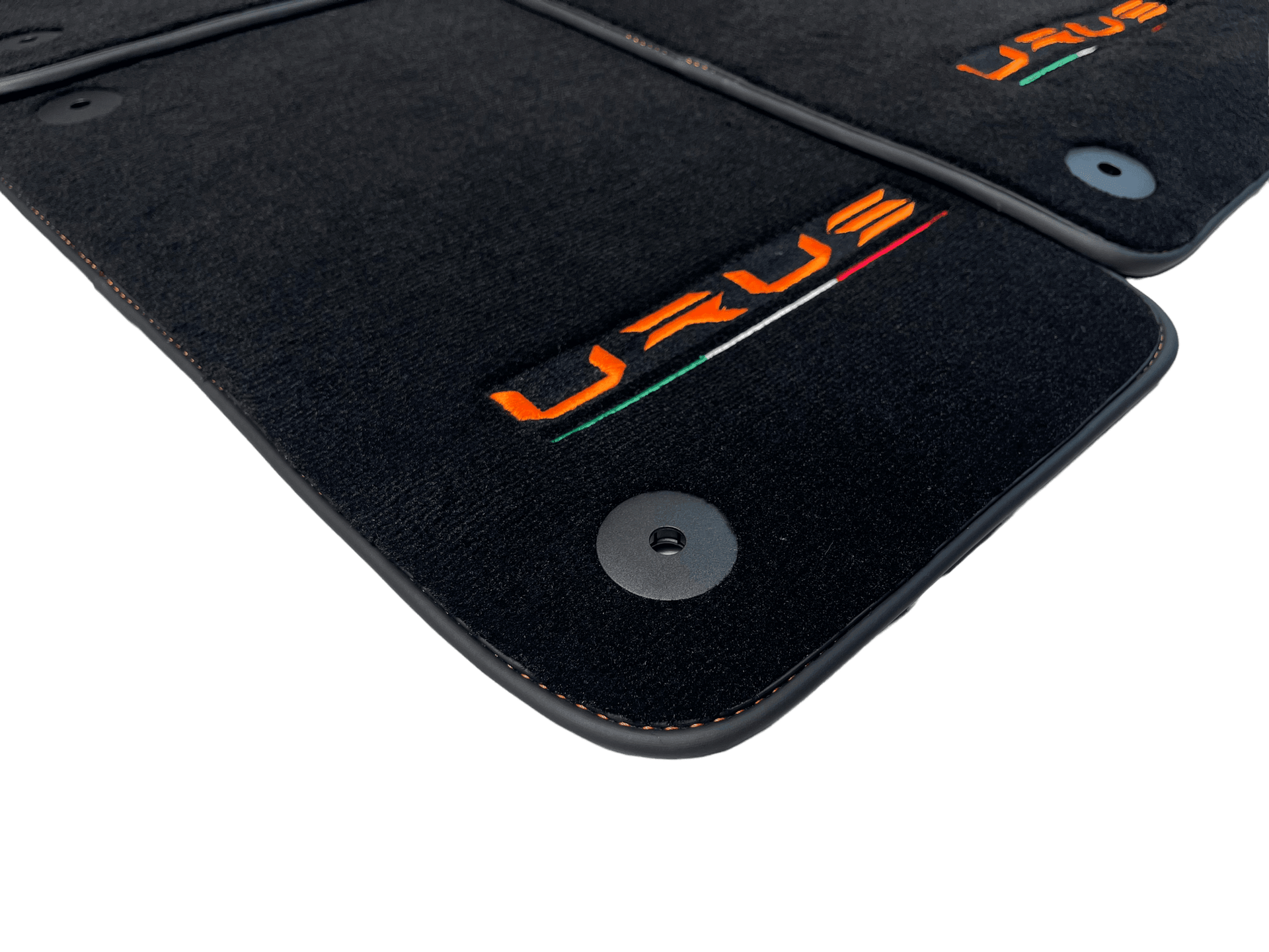 Floor Mats For Lamborghini Urus Black Tailored Orange Edition - AutoWin