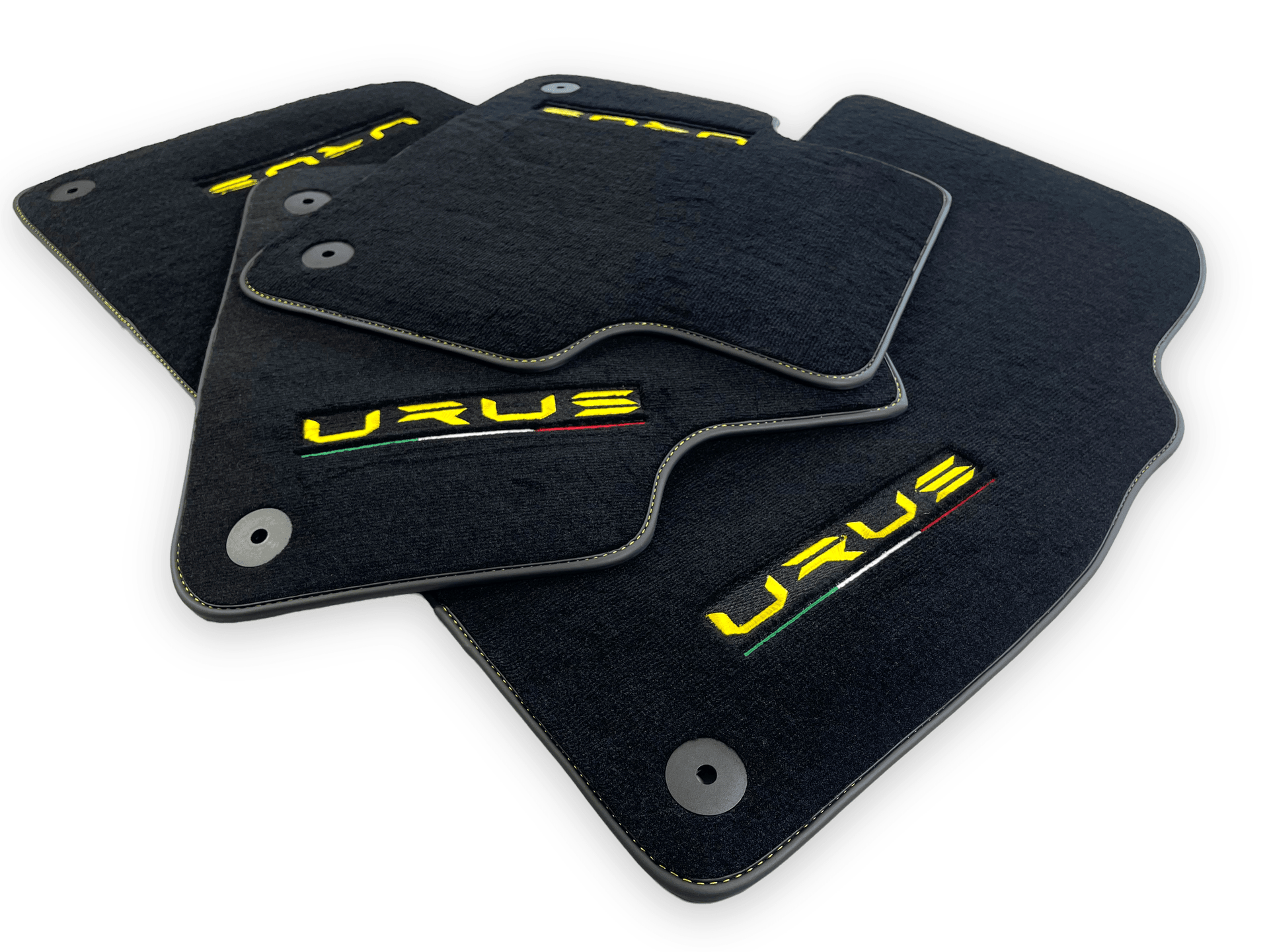 Floor Mats For Lamborghini Urus Black Tailored Yellow Edition - AutoWin