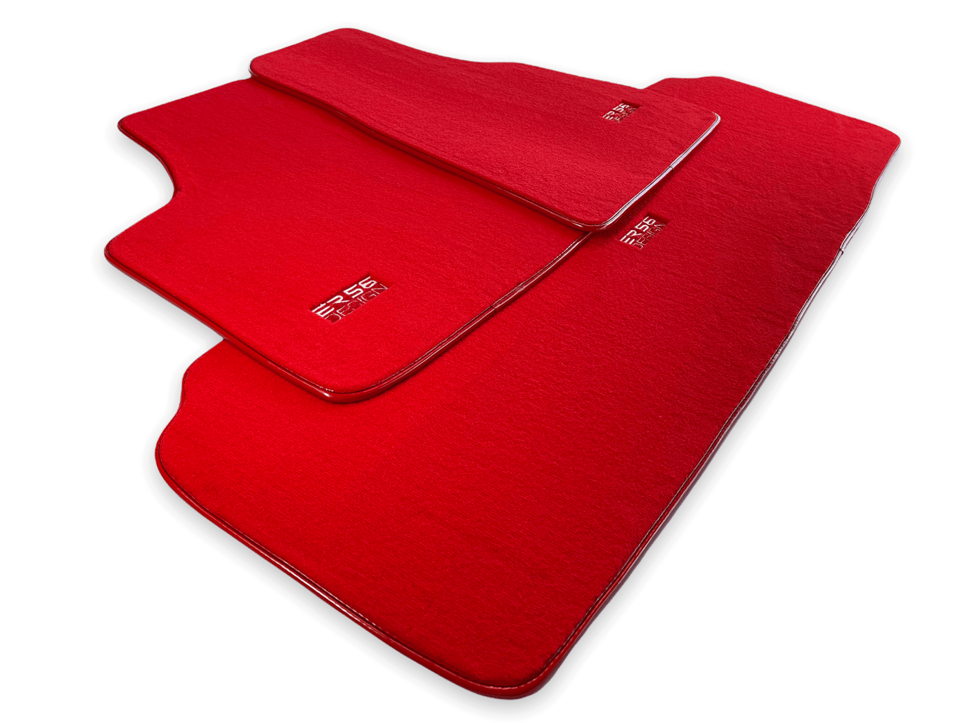 Floor Mats For Tesla Model 3 Red Tailored Carpets ER56 Design - AutoWin