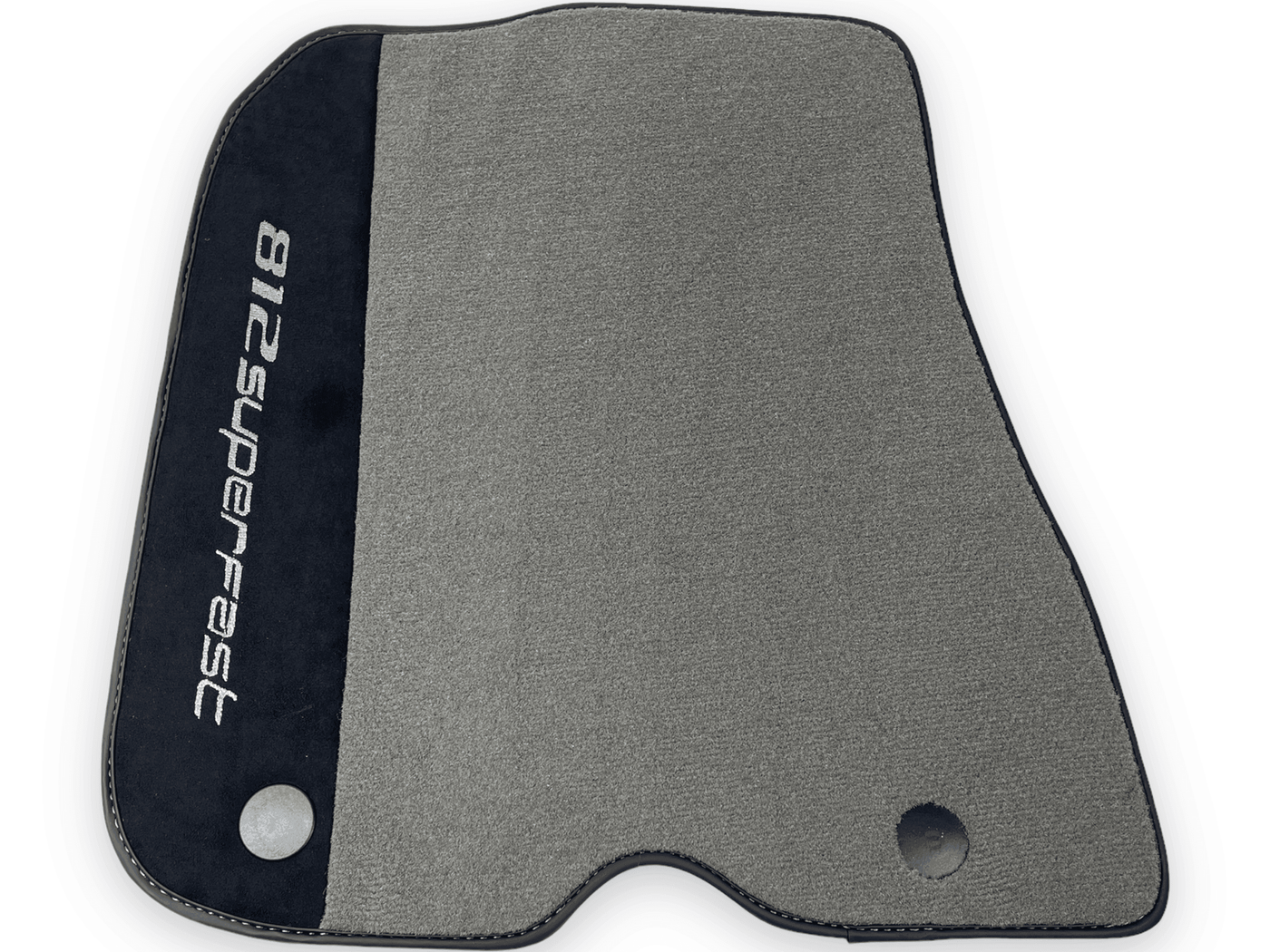 Gray Floor Mats For Ferrari 812 Superfast With Alcantara Leather - AutoWin