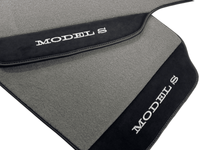 Gray Floor Mats For Tesla Model S With Alcantara Leather - AutoWin
