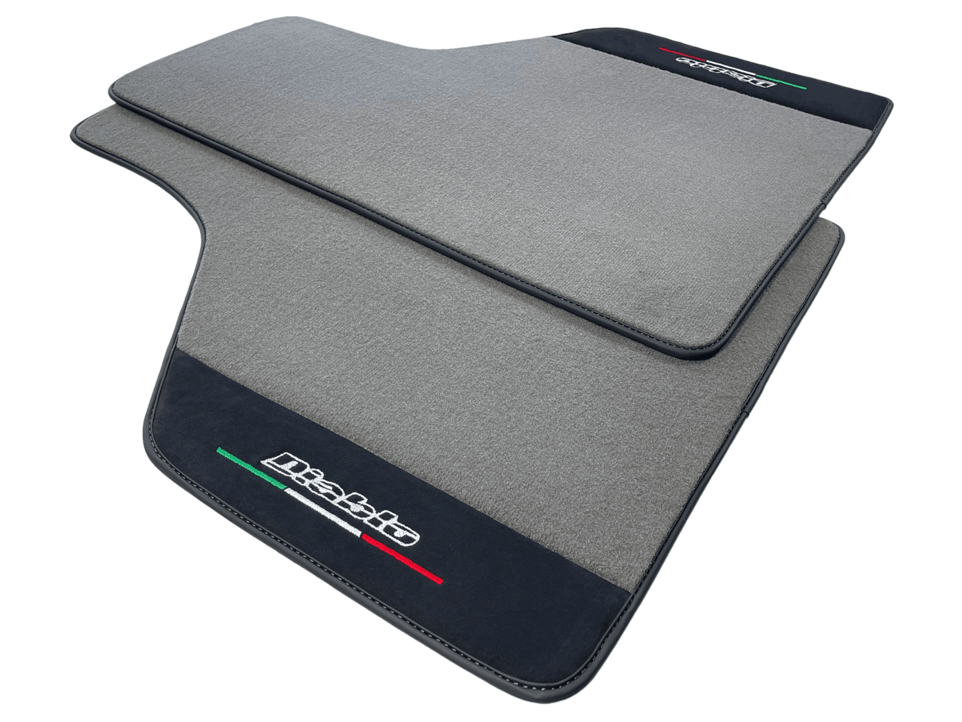 Gray Floor Mats Lamborghini Diablo 1990-2001 Alcantara Leather - AutoWin