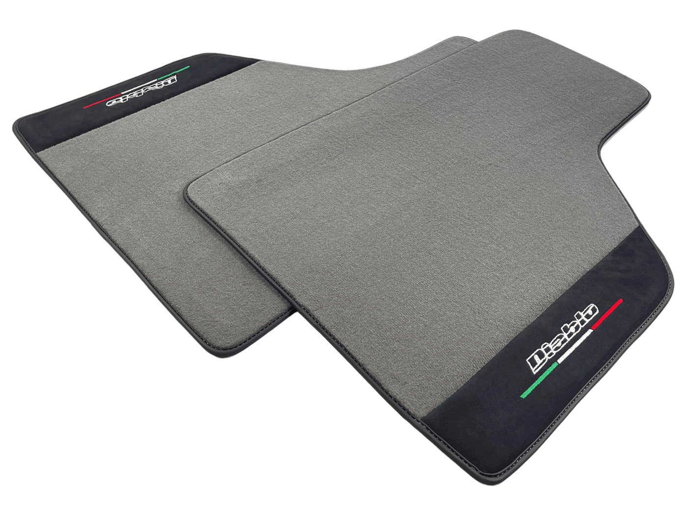 Gray Floor Mats Lamborghini Diablo 1990-2001 Alcantara Leather - AutoWin