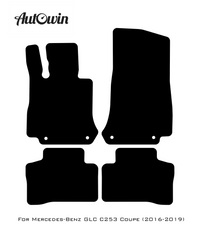 Gray Luxury Floor Mats For Mercedes Benz GLE-Class C167 Coupe - 5 Seats (2020-2023) Hybrid | ER56 Design - AutoWin