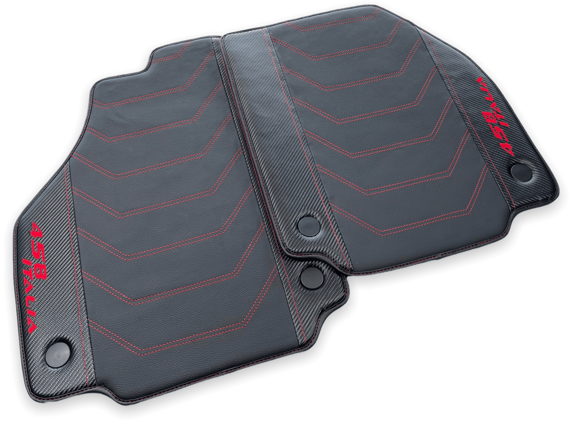 Leather Floor Mats For Ferrari 458 Italia 2009-2015 With Carbon Fiber - AutoWin