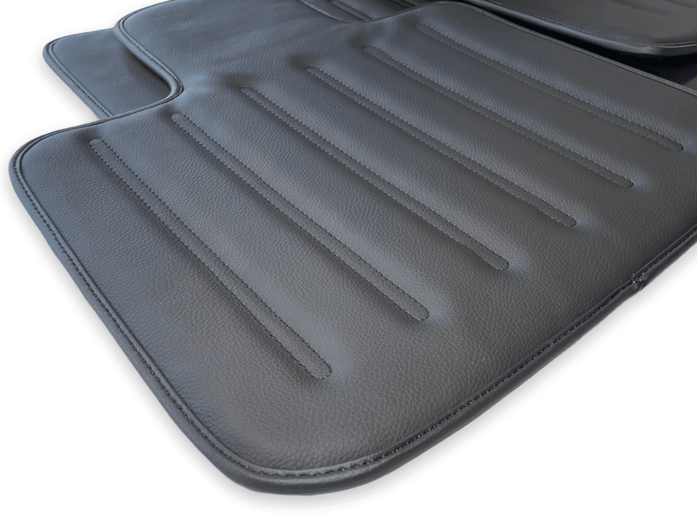 Leather Floor Mats For Rolls Royce Black Badge Phantom Drophead Coupe 2007–2016 Black - AutoWin