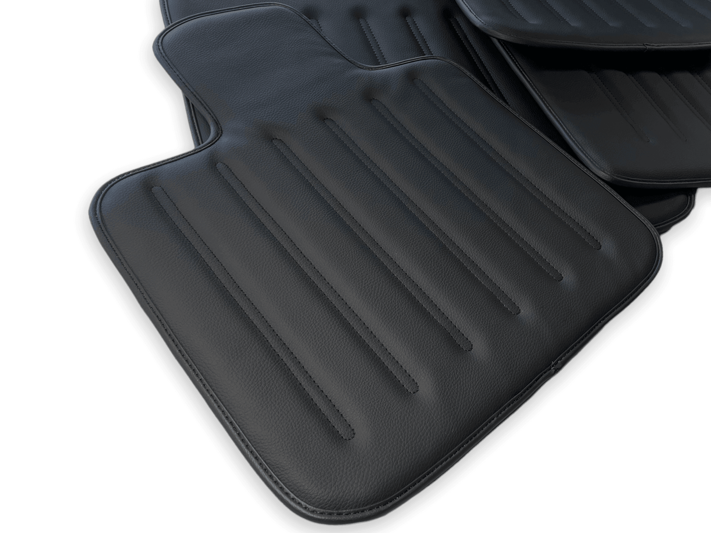 Leather Floor Mats For Rolls Royce Shadow 1965-1977 Black - AutoWin