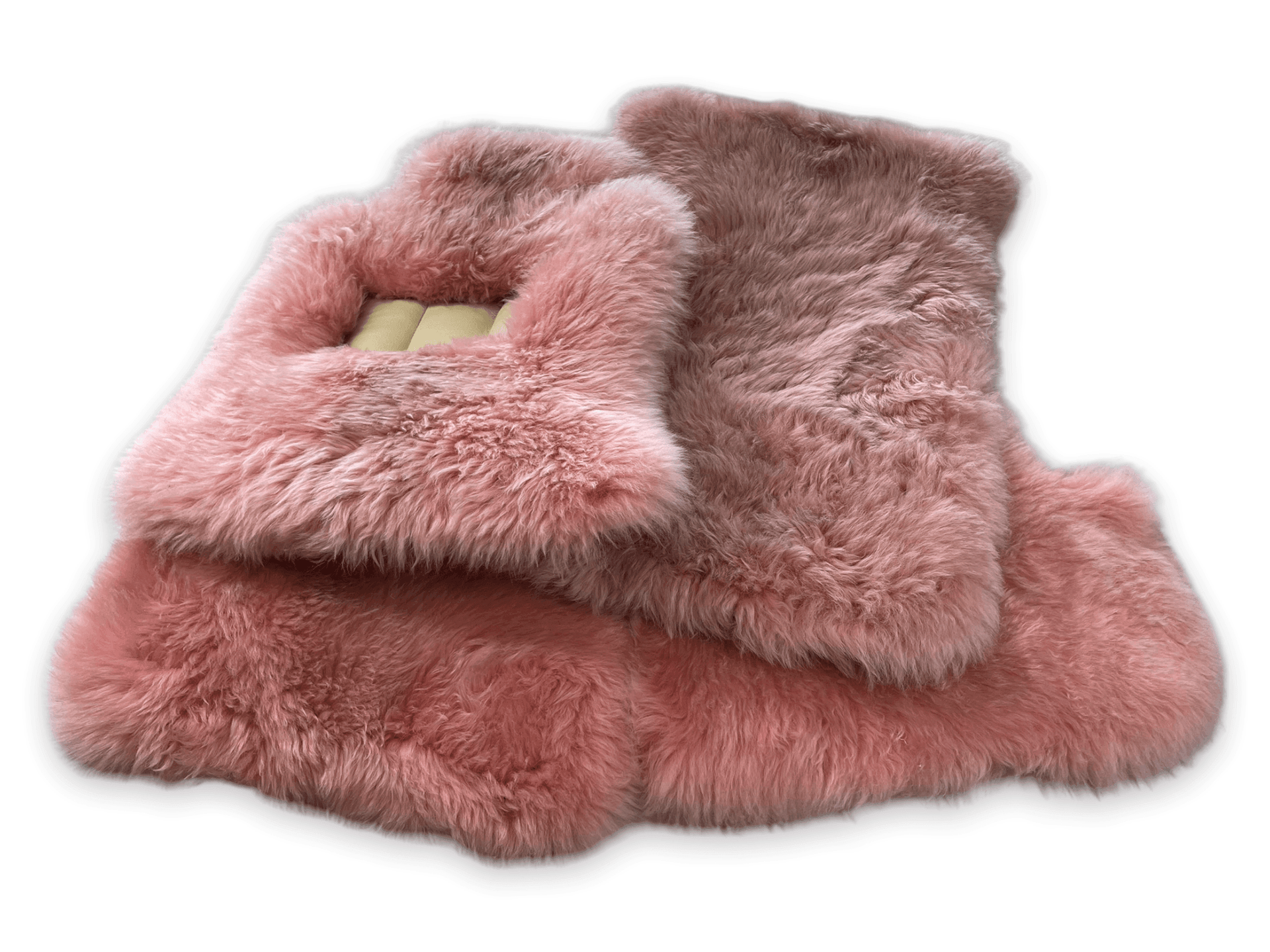 Pink Sheepskin Floor Mats For Rolls Royce Wraith 2013–2023 Er56 Design - AutoWin