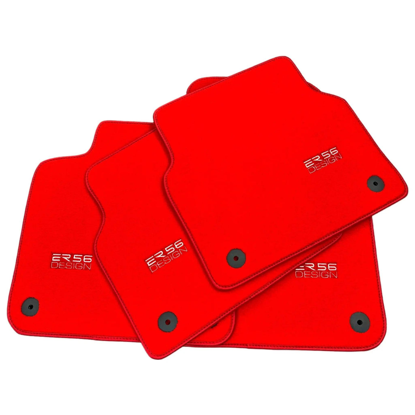 Red Floor Mats for Audi A2 2000-2005 8Z | ER56 Design - AutoWin