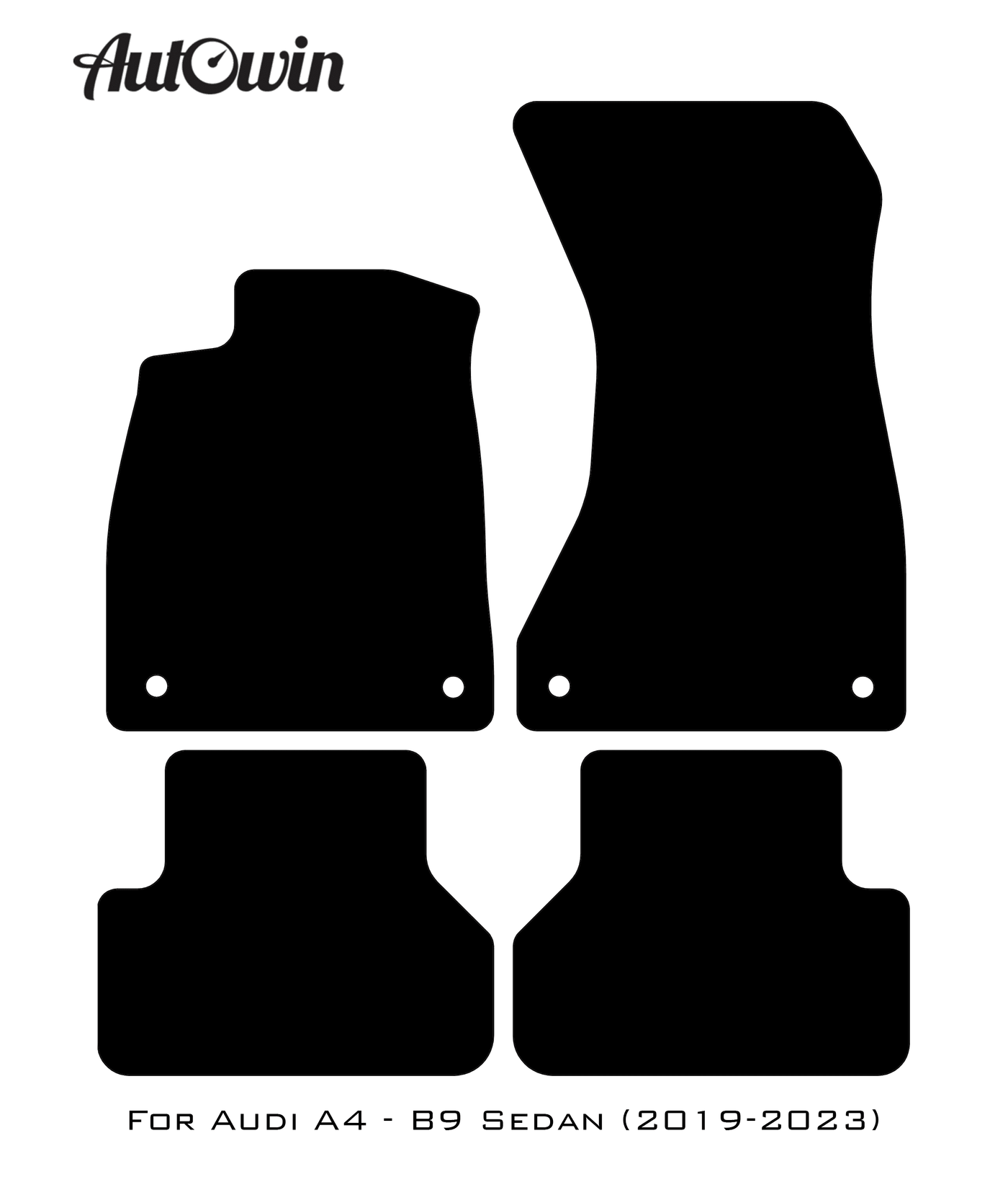 Red Floor Mats for Audi A4 - B9 Sedan (2019-2023) | ER56 Design - AutoWin