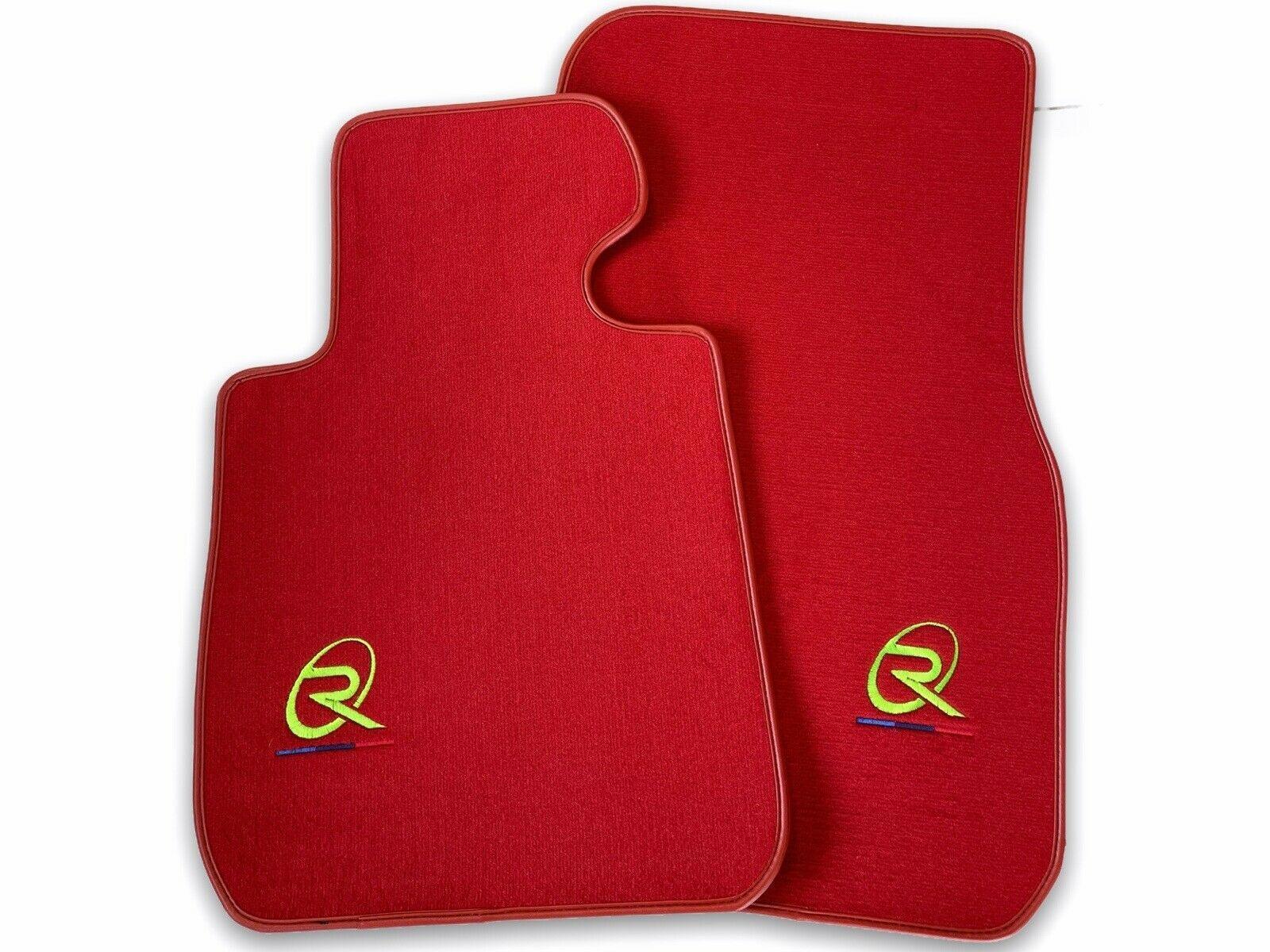 Red Floor Mats For BMW M6 F12 Convertible ROVBUT Brand Tailored Set Perfect Fit Green SNIP Collection - AutoWin