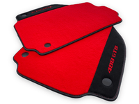 Red Floor Mats For Ferrari 488 GTB 2015-2022 Carpets With Alcantara Leather - AutoWin