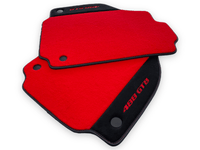 Red Floor Mats For Ferrari 488 GTB 2015-2022 Carpets With Alcantara Leather - AutoWin