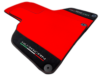 Red Floor Mats for Lamborghini Huracan With Alcantara Leather - AutoWin